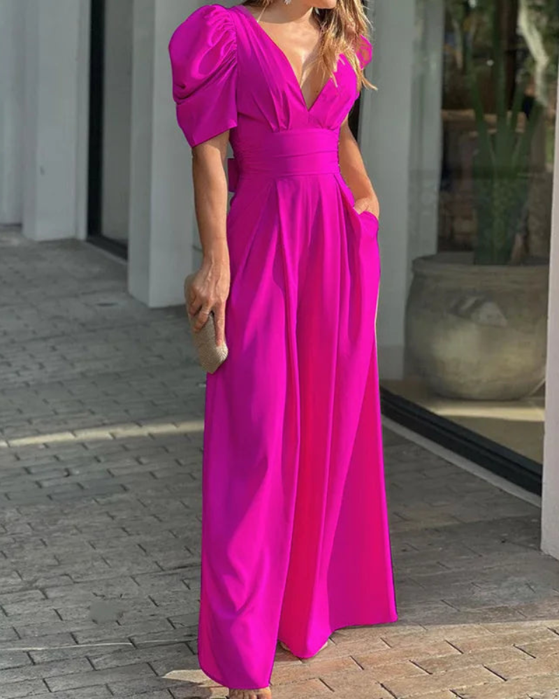 Mono Mujer Elegante Manga Corta