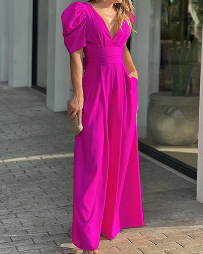 Mono Mujer Elegante Manga Corta