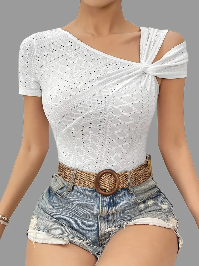 Top Asimétrico Mono Hombro Fashion - Vestiria