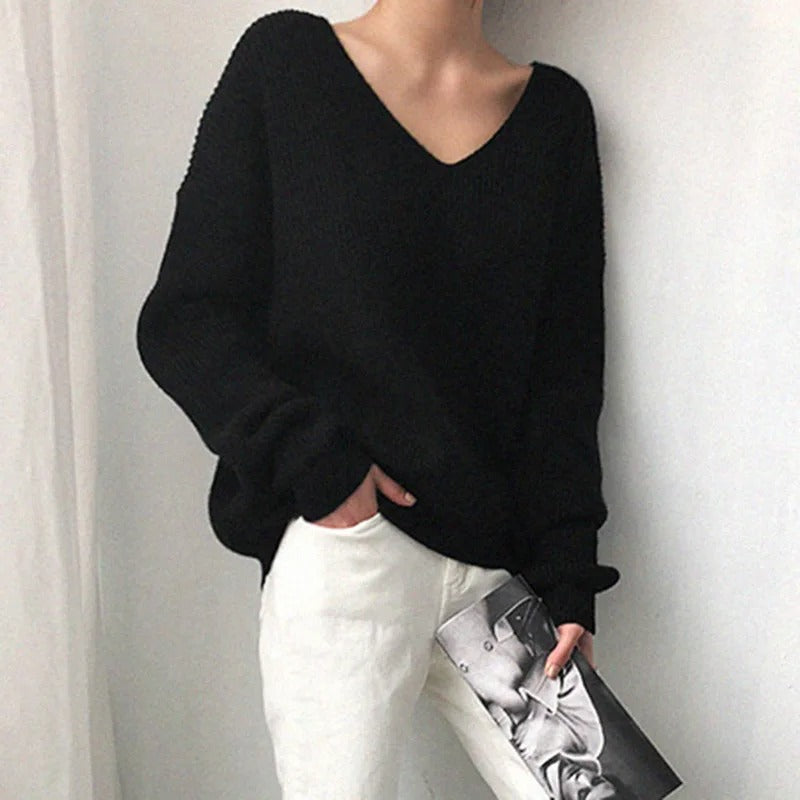 Sudadera Grande Mujer Invierno Cuello Pico