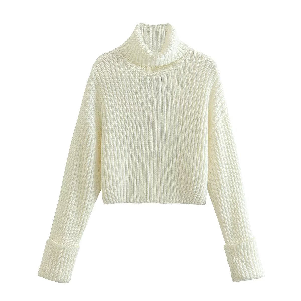 Jersey Cuello Alto Suéter Mujer
