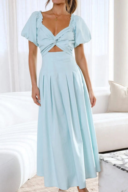 Vestido Elegante Mangas Voladas