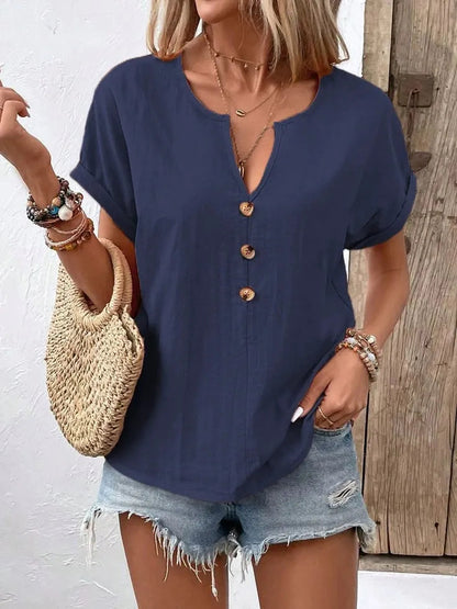 Blusa Verano Ligera Con Cuello En V