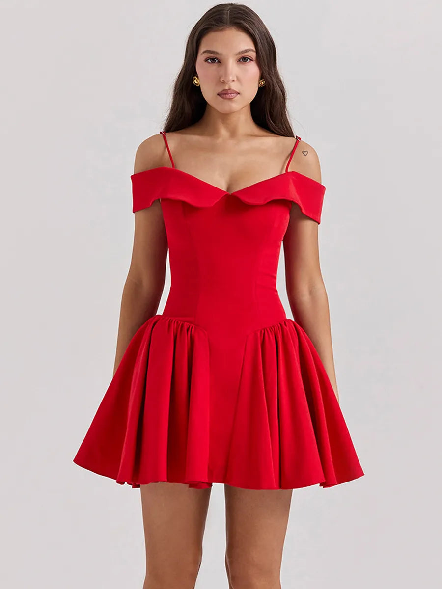 Vestido Noche Elegante Hombros Descubiertos