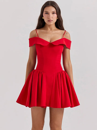 Vestido Noche Elegante Hombros Descubiertos
