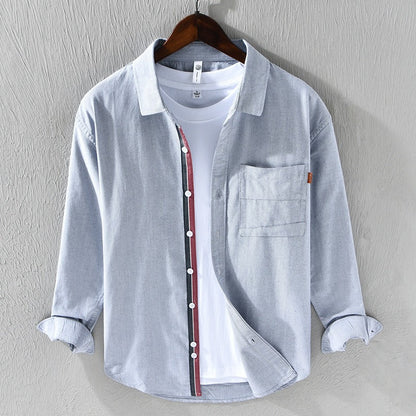 Camisa Hombre Algodón Clásica Casual - Vestiria