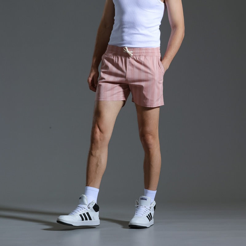 Pantalones cortos deportivos hombre rayas verticales