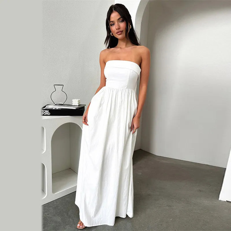 Vestido Largo Elegante con Hombros al Descubierto Floral