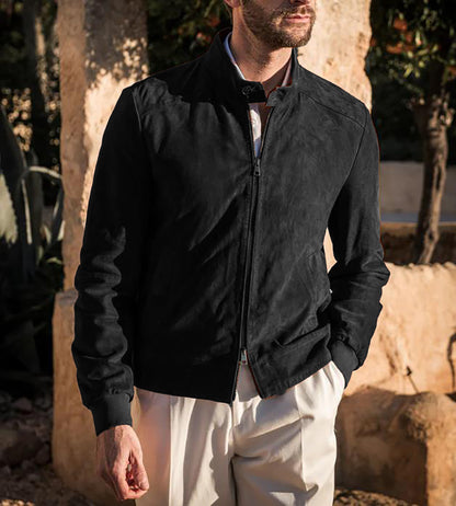 Chaquetón de Piel Suave Casual