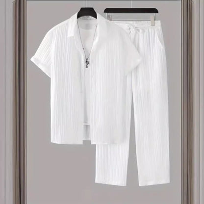 Pantalones Hombre Plisados Estilo Casual