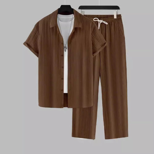 Pantalones Hombre Plisados Estilo Casual - Vestiria