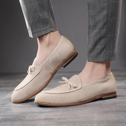 Mocasines Hombre Cuero Genuino Lazo Elegante