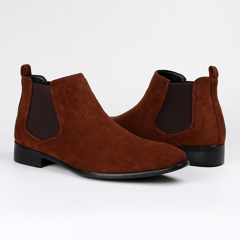 Botas Hombre Cuero Chelsea Puntera Plana - Vestiria