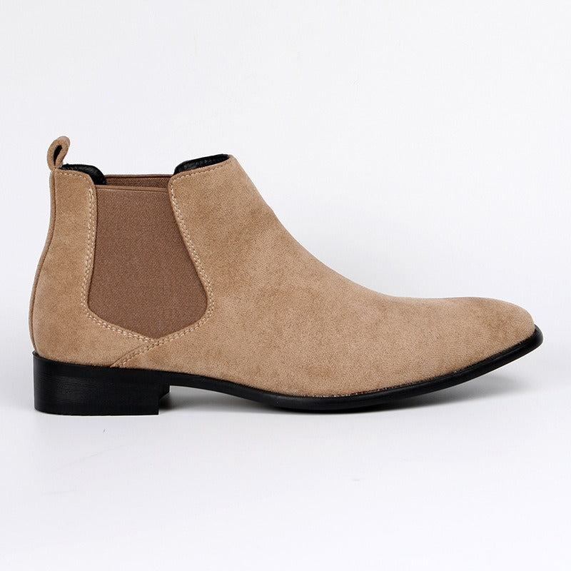Botas Hombre Cuero Chelsea Puntera Plana