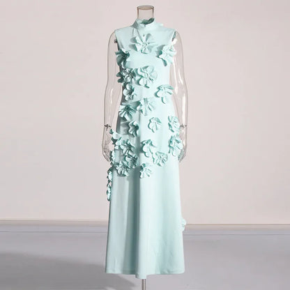 Vestido Largo Floral Rosado