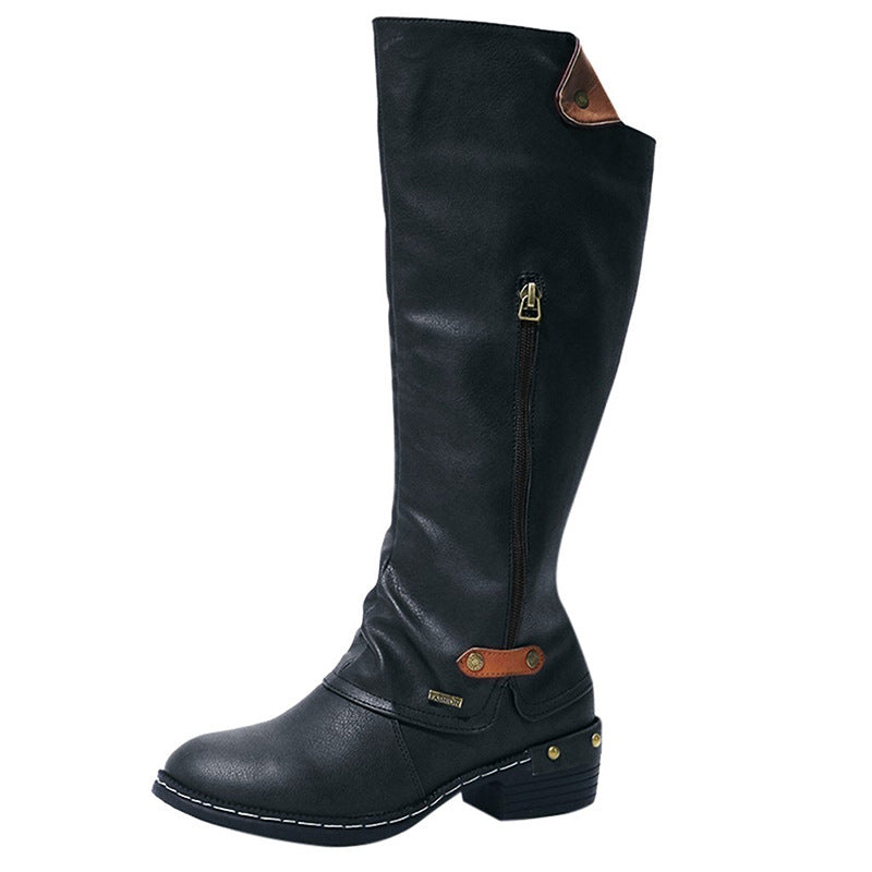 Botas Mujer Cremallera Alta Moda