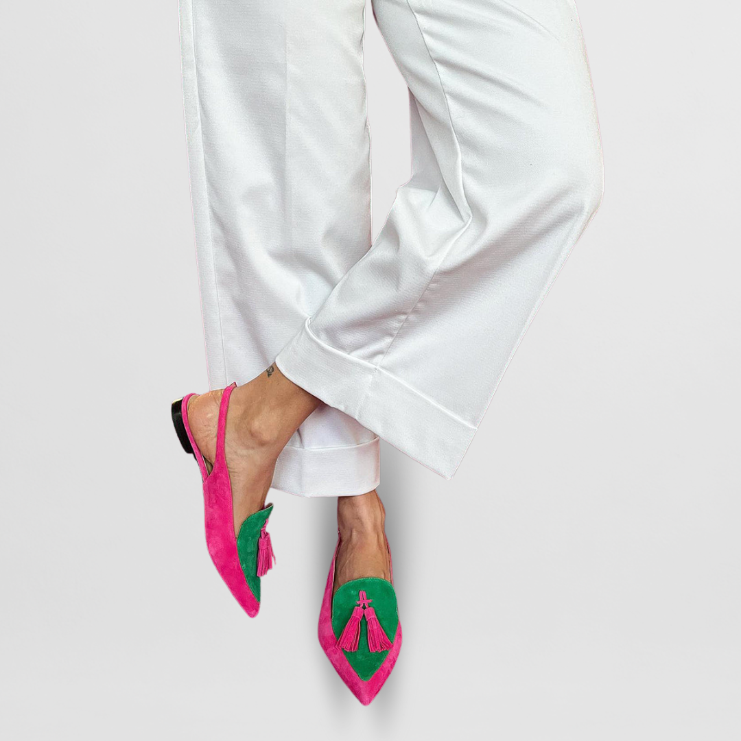Mocasines Mujer Punta Fina con Borlas Elegantes - Vestiria