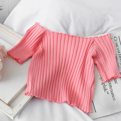 Top Punto Corto Elegante Mujer