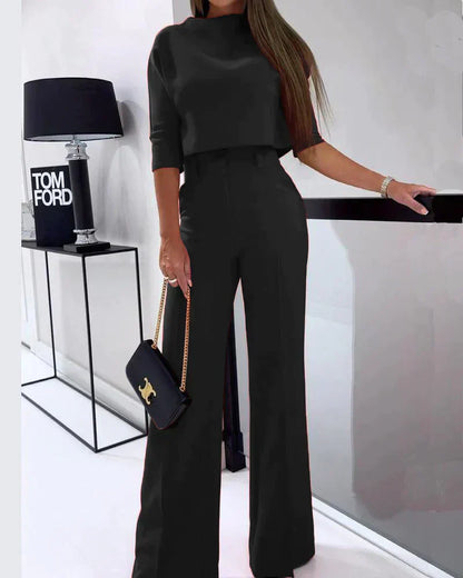 Conjunto de Dos Piezas Liso y Elegante