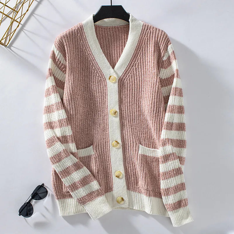 Jersey Rayas Cuello Redondo Mujer