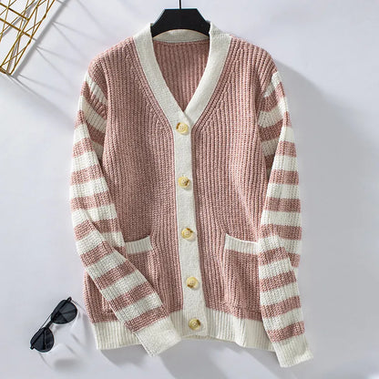 Jersey Rayas Cuello Redondo Mujer