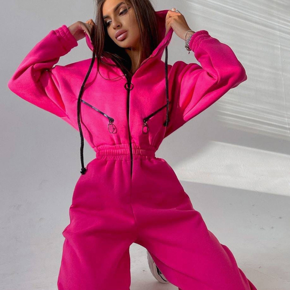 Sudadera Capucha Cinturón Deportiva