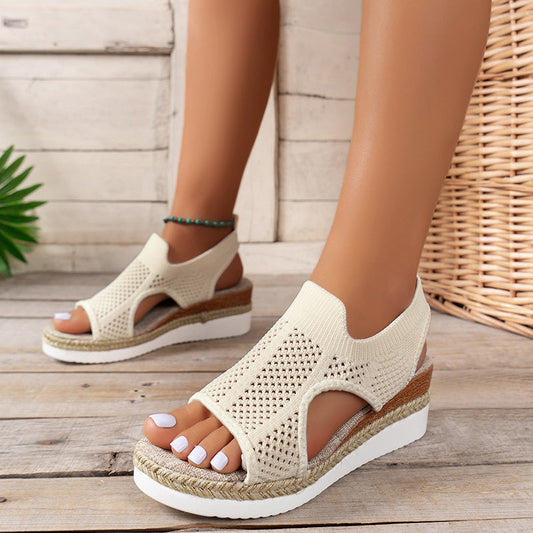 Sandalias de Verano con Malla Fresca Mujer - Vestiria