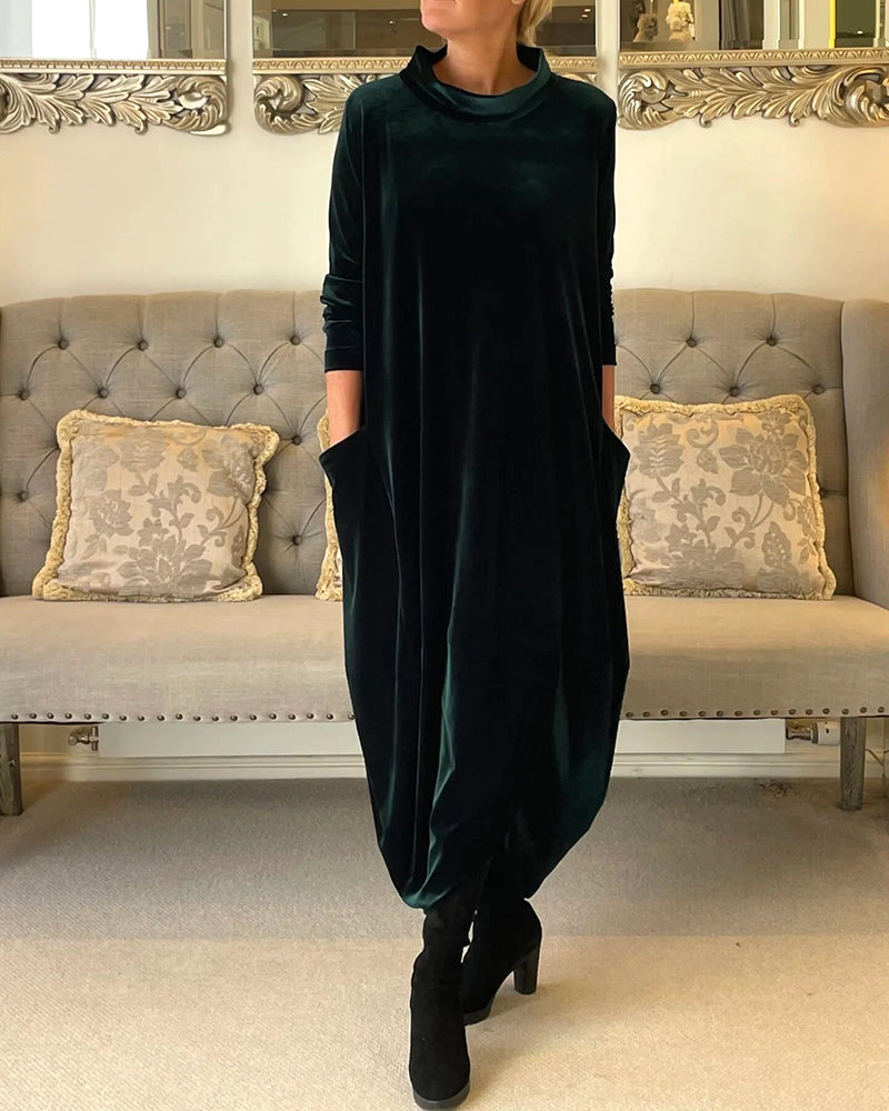 Vestido TerCIopelo Cómodo con Bolsillos - Vestiria