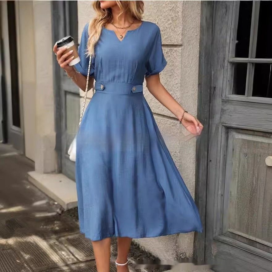 Vestido Mujer Midi Cintura Ajustada Elegante - Vestiria