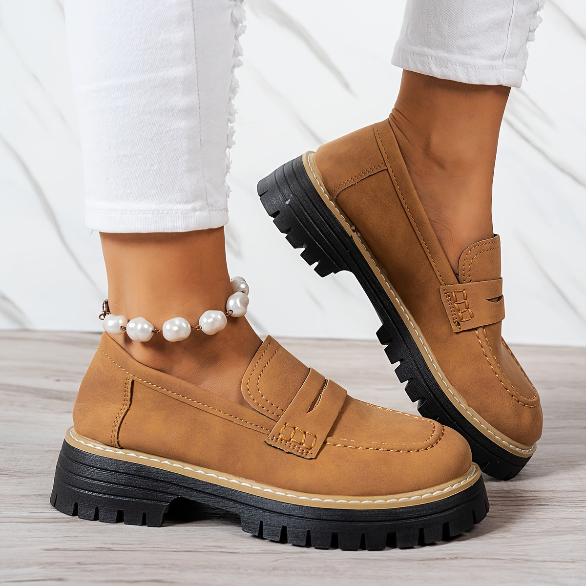 Mocasines Mujer Clásicos Confortables Estilo Vintage