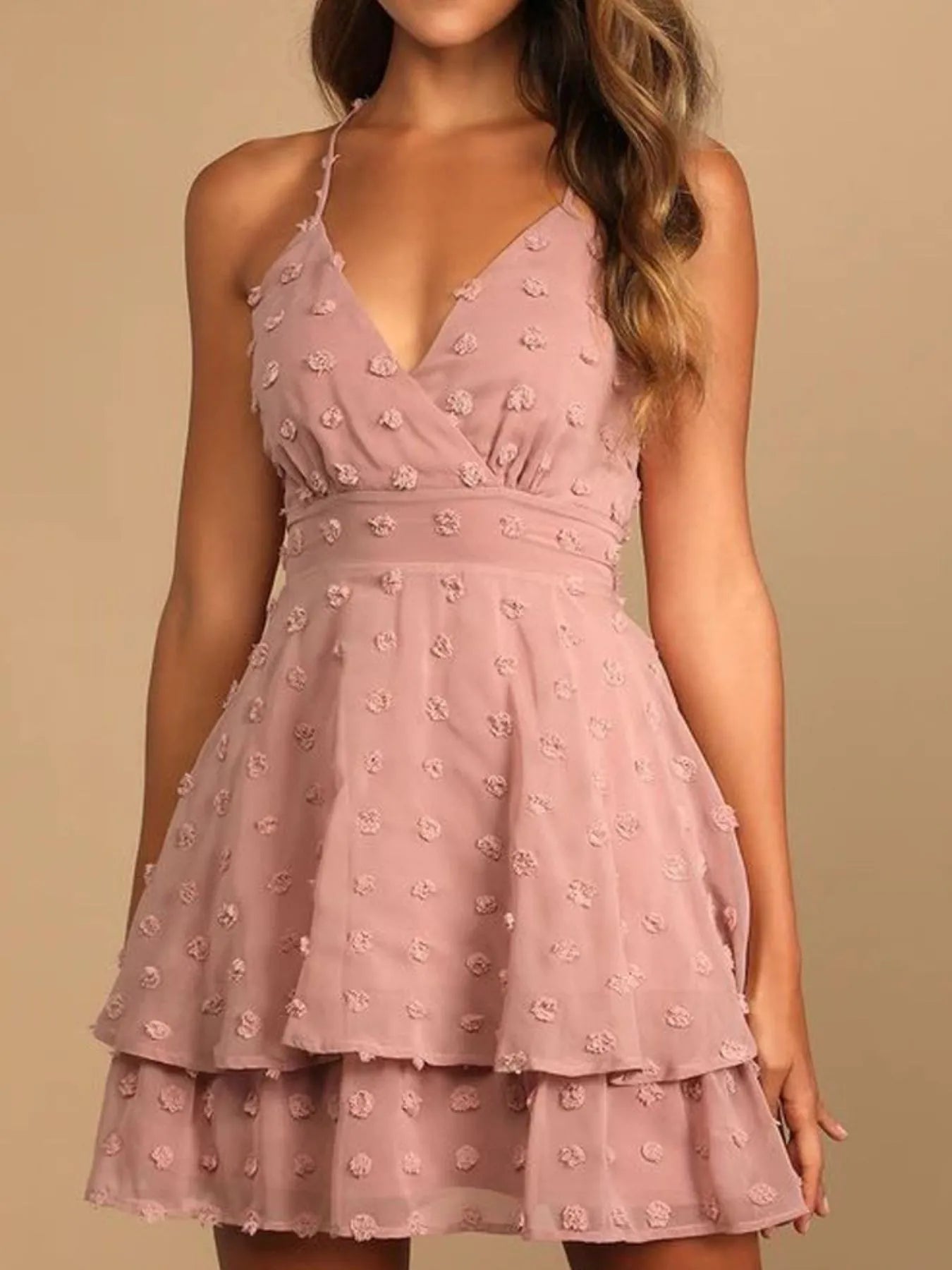 Vestido de Florecillas Estampado en V