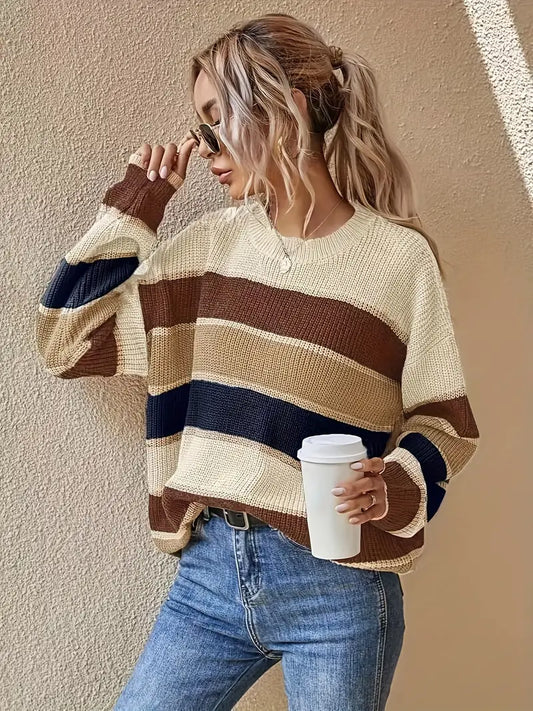 Jerséis de mujer estampados rayas cálidos - Vestiria