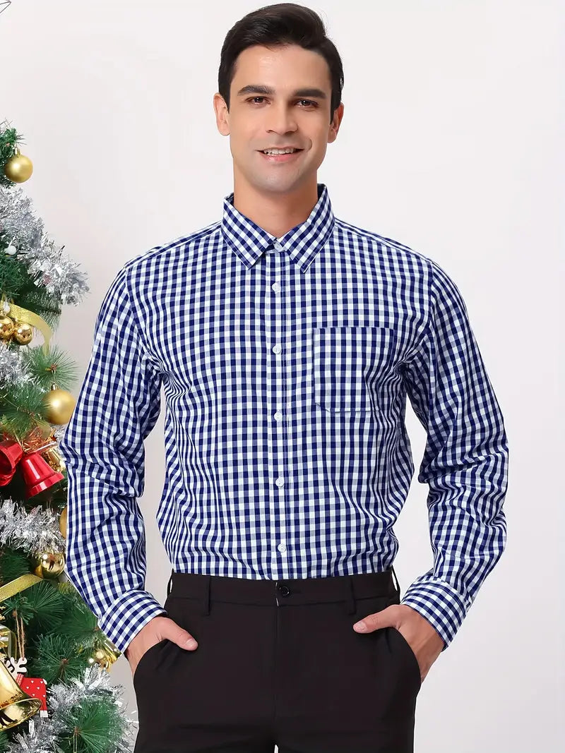 Camisa Cuadros Hombre Elegante - Vestiria