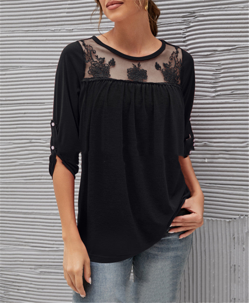 Blusa de encaje ligera y fresca - Vestiria