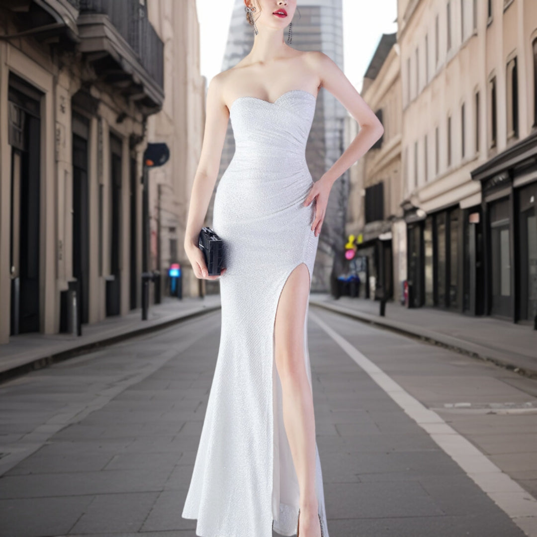 Vestido de Noche Glamuroso Brillante