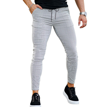 Pantalones Hombre Estrechos Rayas Modernos