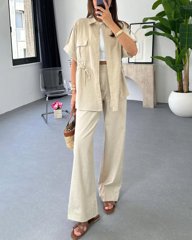 Blusa y Pantalón Ancho Cómodo Mujer - Vestiria