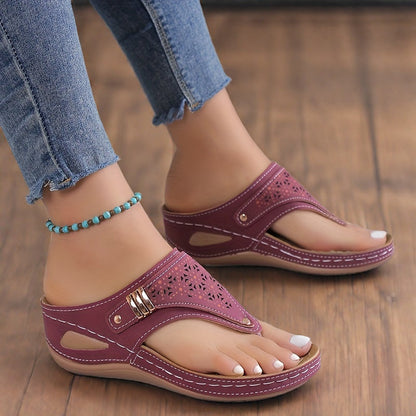 Sandalias de tacón alto cómodas y femeninas con soporte ortopédico - Vestiria