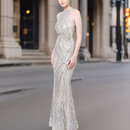 Vestido Noche Lentejuelas Elegante