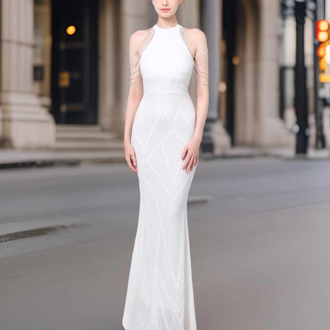 Vestido Noche Lentejuelas Elegante