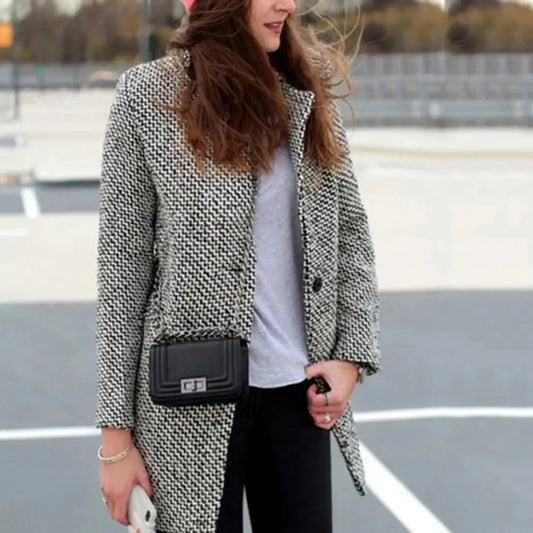 Abrigo Mujer Invierno Largo Abierto Clásico - Vestiria