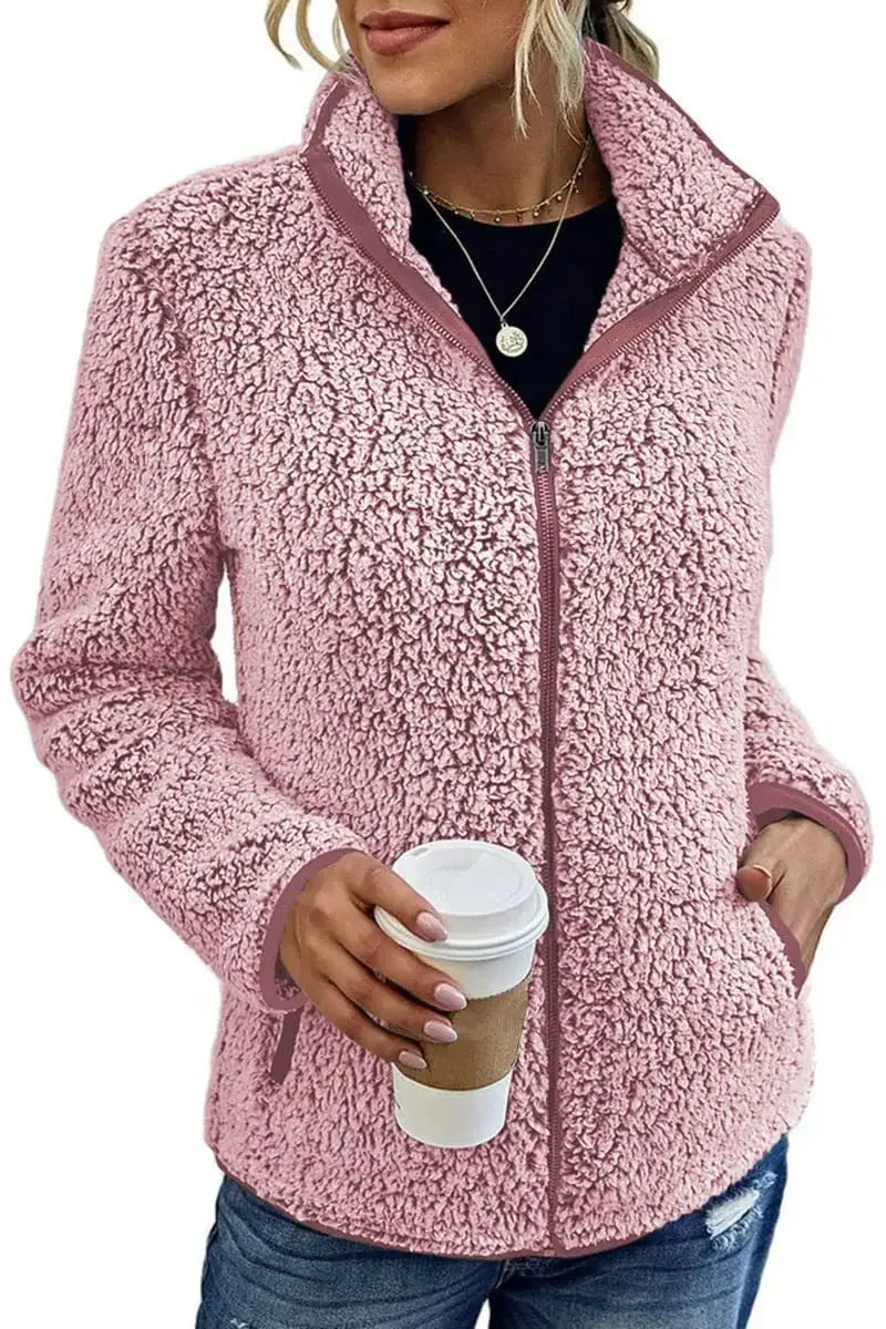 Chaquetón Mujer Cremallera Suave Moderno
