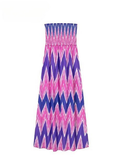 Vestido Midi sin Tirantes Elegante - Vestiria