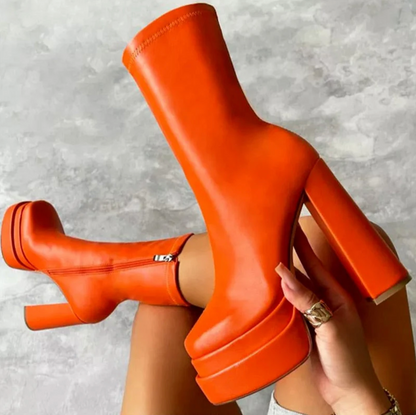 Botas Mujer Piel Tacón Alto