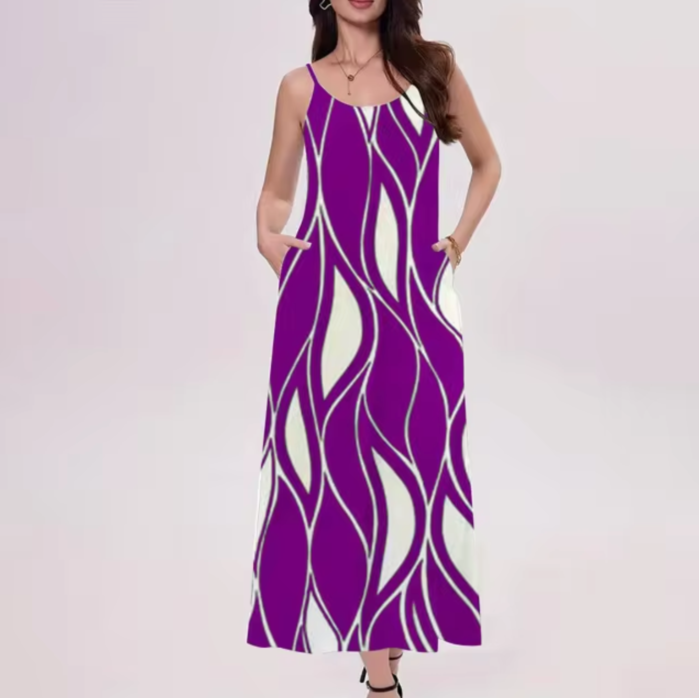 Vestido Estampado Marino Elegante