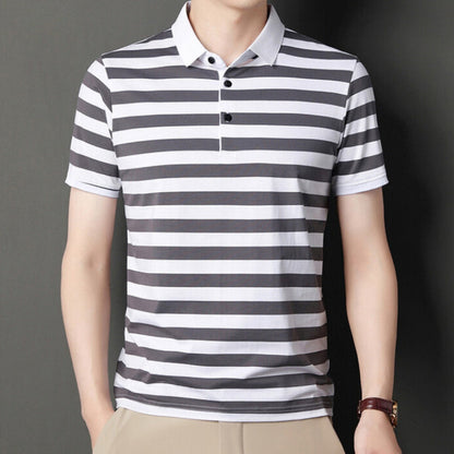Camisa Polo Estriada Hombre Clásica