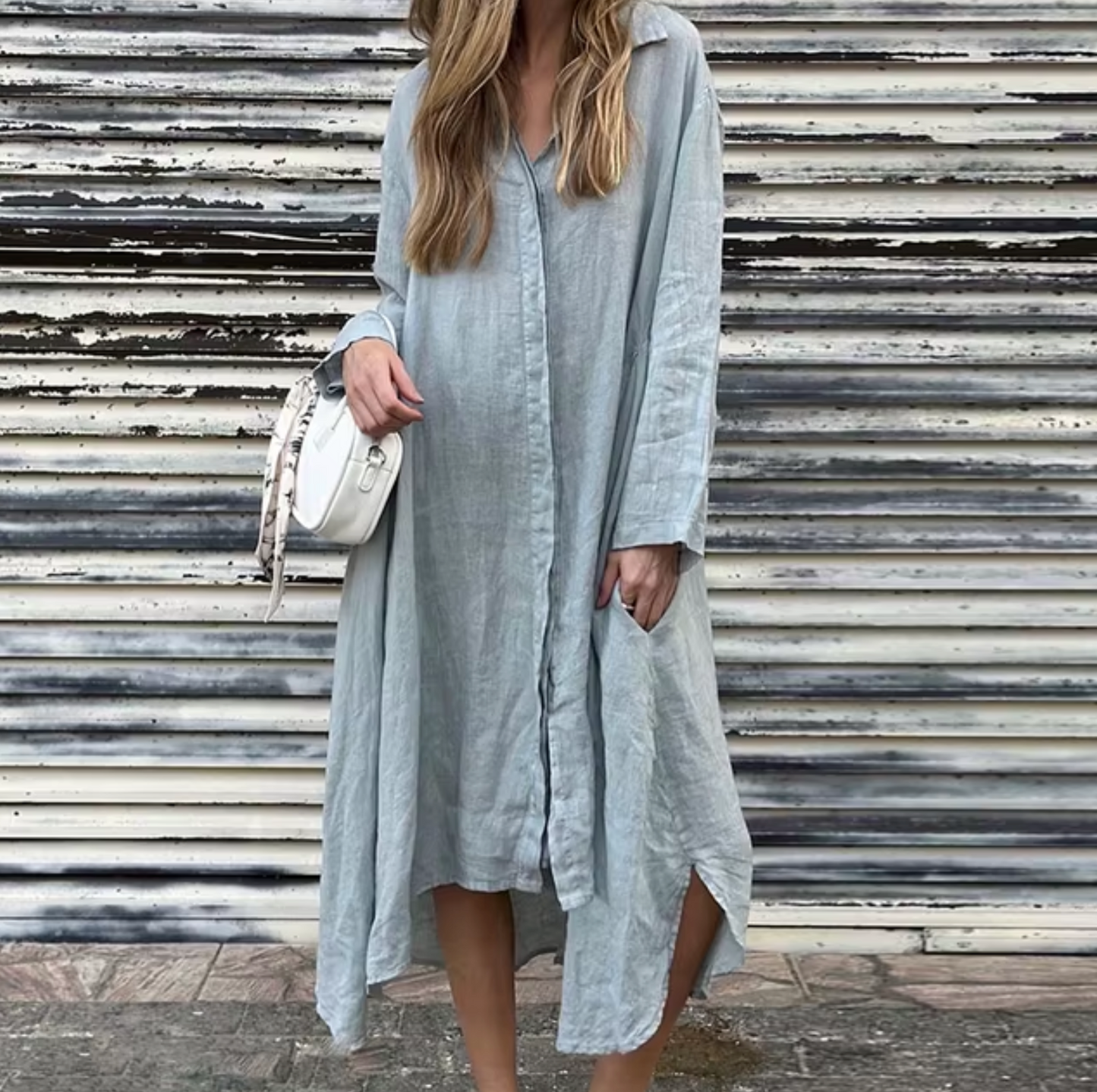 Vestido Lino Suave Natural