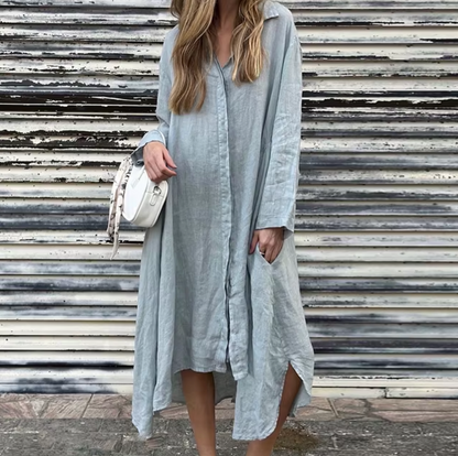 Vestido Lino Suave Natural