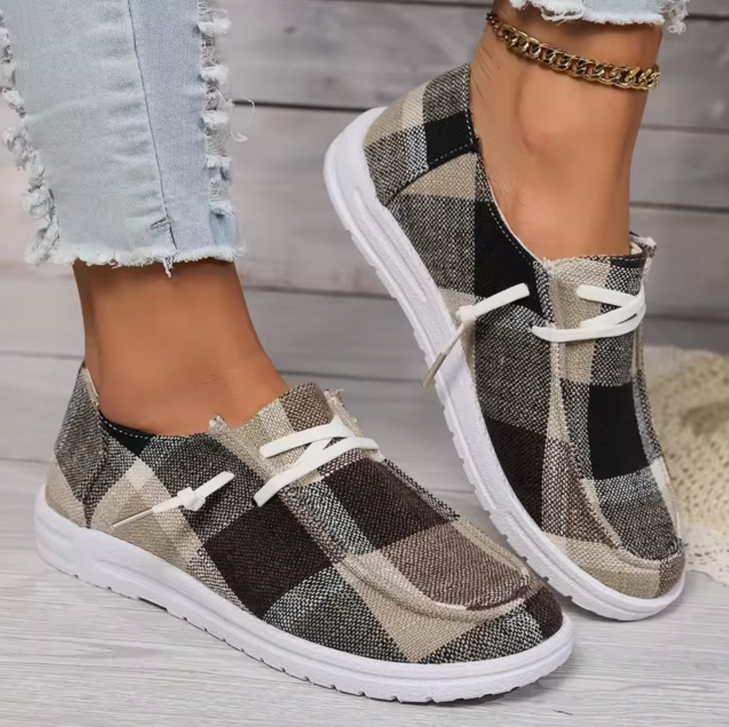 Zapatillas cómodas sin cordones suela baja