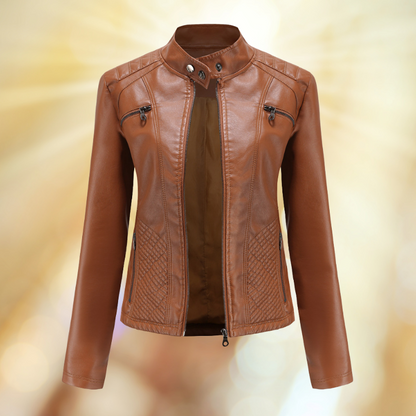 Chaquetilla Cuero Mujer Entretiempo Elegante